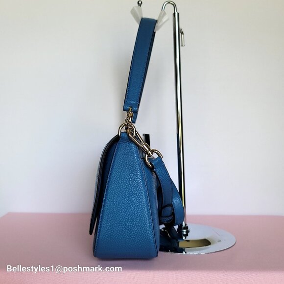 KATE SPADE Hudson Pebbled Leather Flap Convertible Shoulder Bag- Back to School - Picture 11 of 16